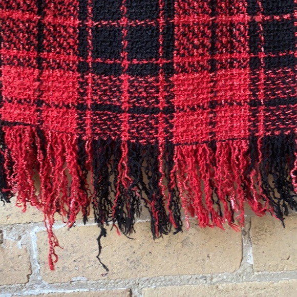 Zara plaid oversized plaid shirt/jacket with fringe - Picture 3 of 4